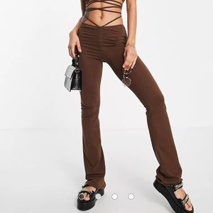 MOTEL Rocks Flare pants with waist tie
